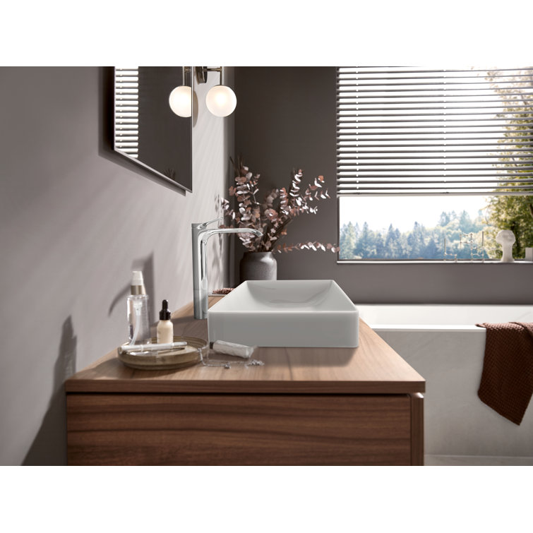 Modern Black Brass Single Hole Vessel Faucet