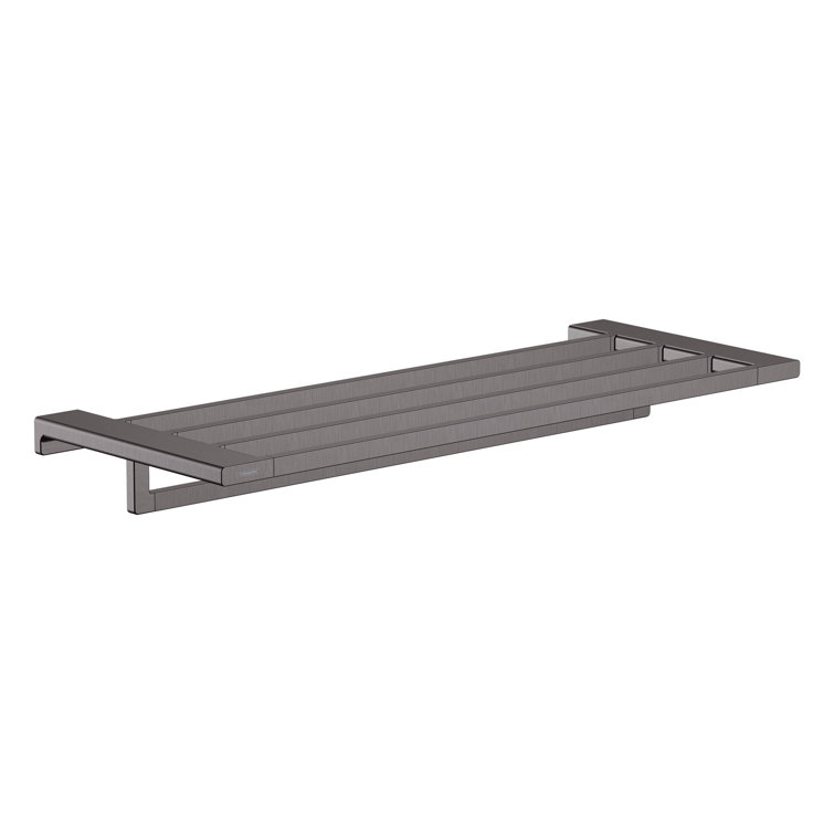 Brushed Black Chrome Wall Mounted Towel Rack with Holder