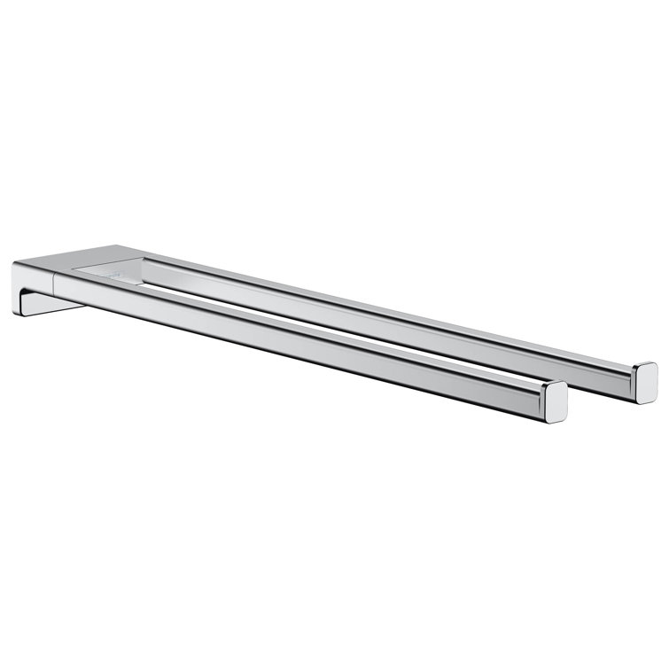 Chrome Wall Mounted Dual Towel Holder