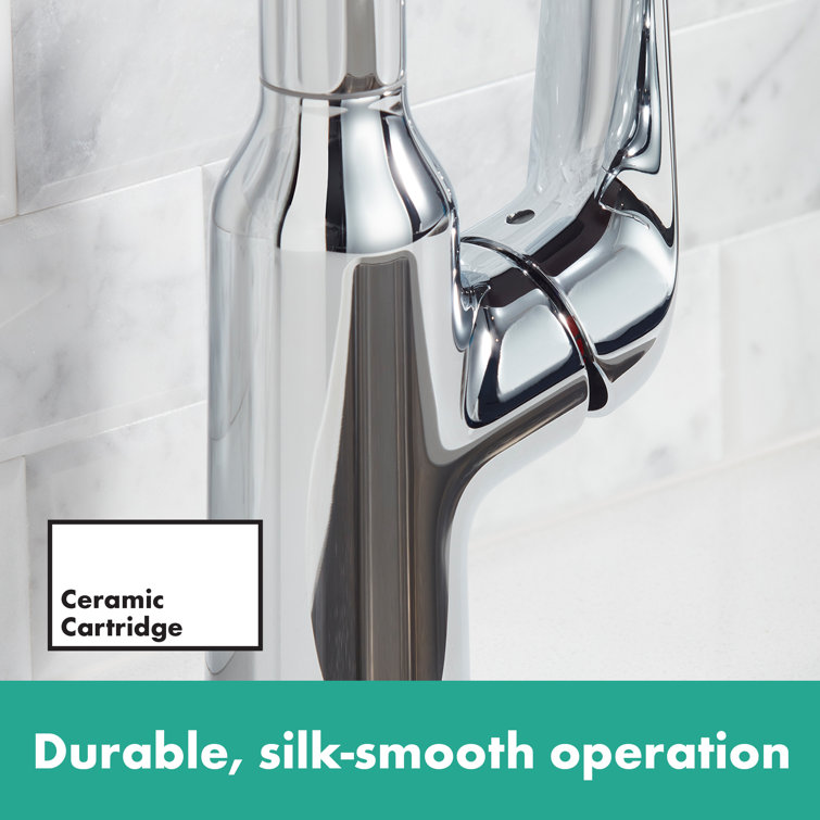 Chrome Single Handle Pull-Down Kitchen Faucet with Spray