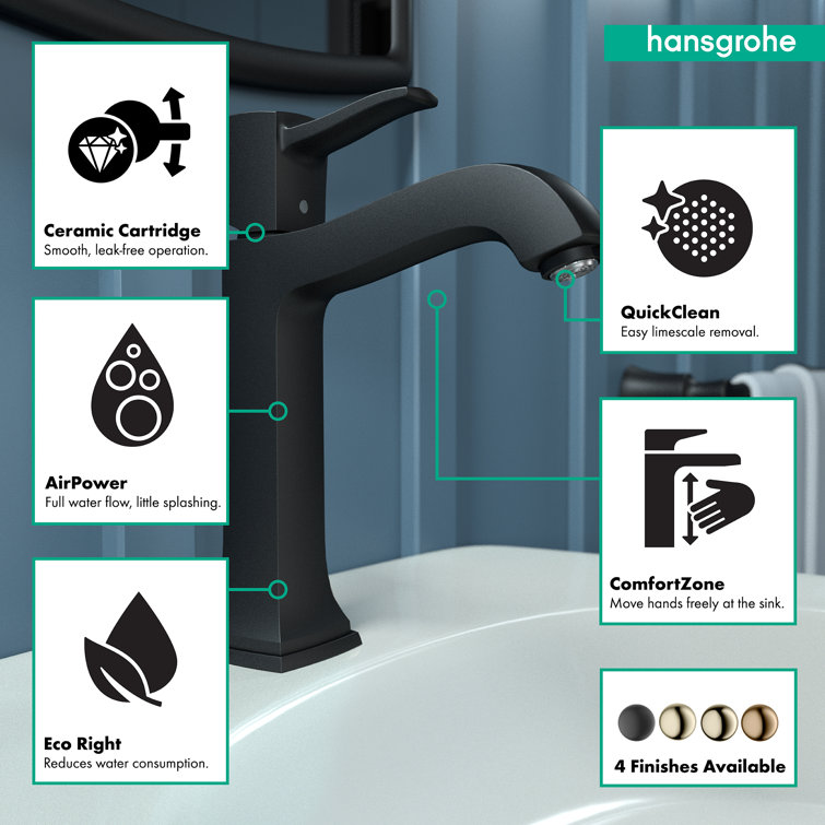 Polished Nickel Modern Single-Hole Brass Faucet 9 1/4" with Eco-Friendly Features