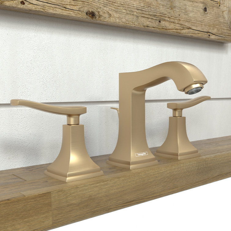 Brushed Bronze Modern Widespread Bathroom Faucet
