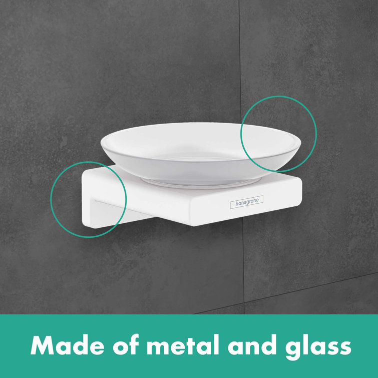 Hansgrohe Chrome Glass Recessed Soap Dish