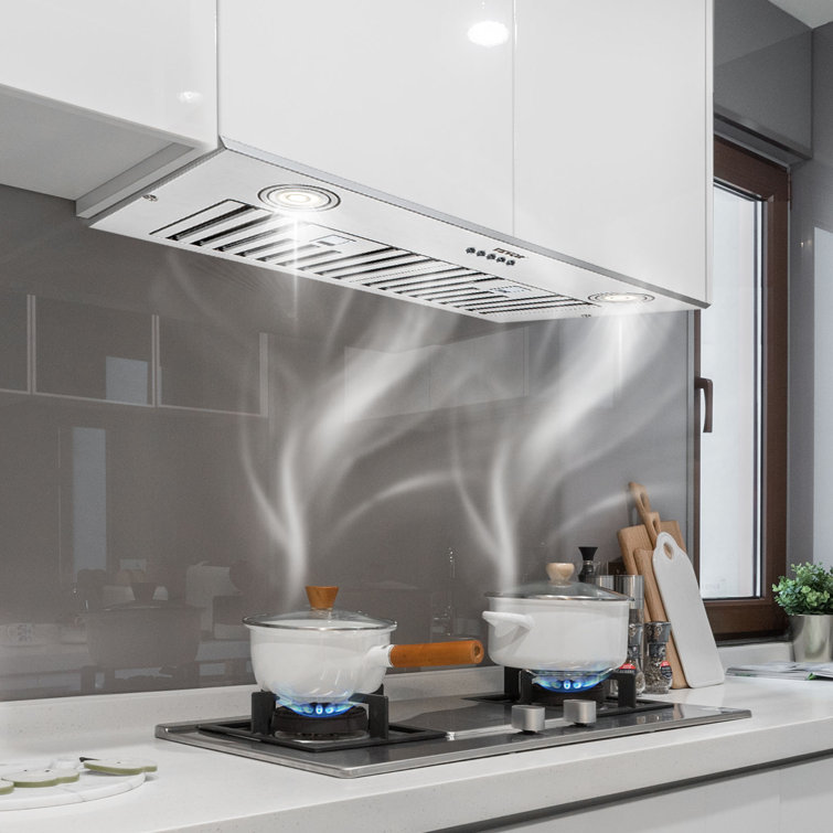 VEVOR 30-Inch Stainless Steel Convertible Insert Range Hood with Charcoal Filter