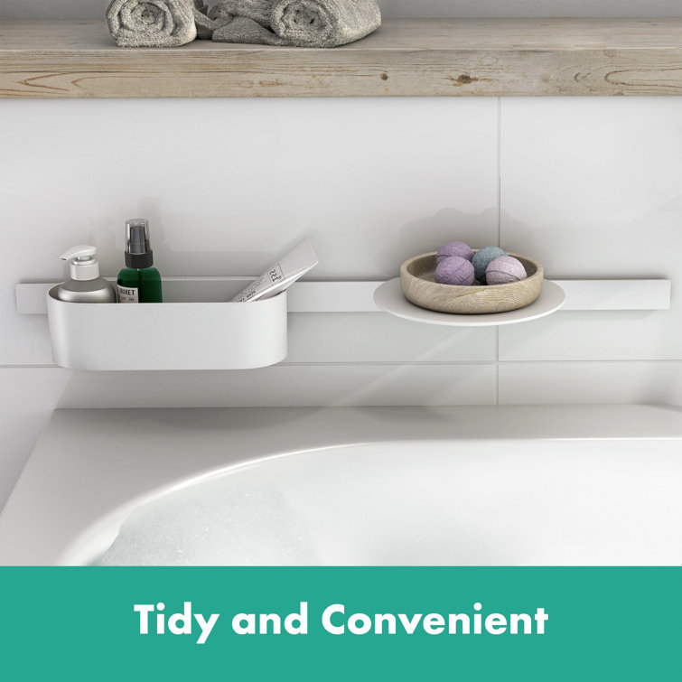 Modern White Wall Mounted Towel Bar