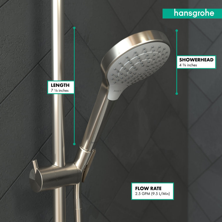 Brushed Nickel Multi-Function Handheld Shower Head