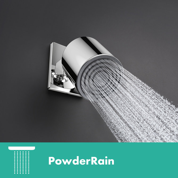 Chrome Adjustable Height Wall Mounted Rain Showerhead