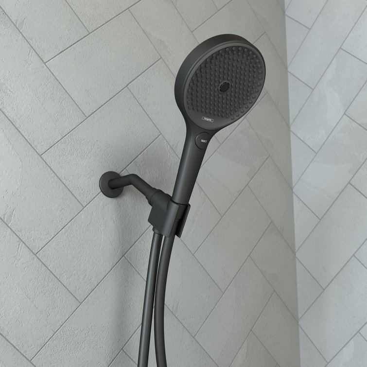 Matte Black Transitional Handheld 3-Jet Showerhead with Filter