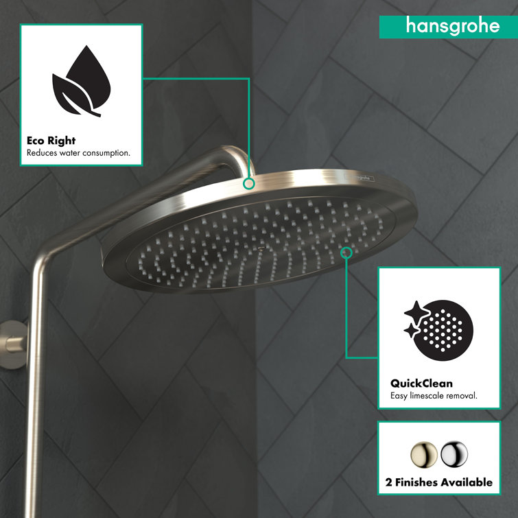 Pulse 11" Brushed Nickel Ceiling Mounted Rain Showerhead