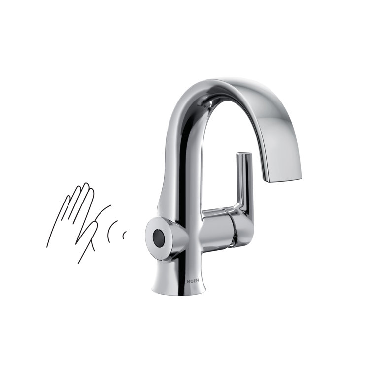 Chrome Touchless Single Handle Bathroom Faucet with High Arc Spout