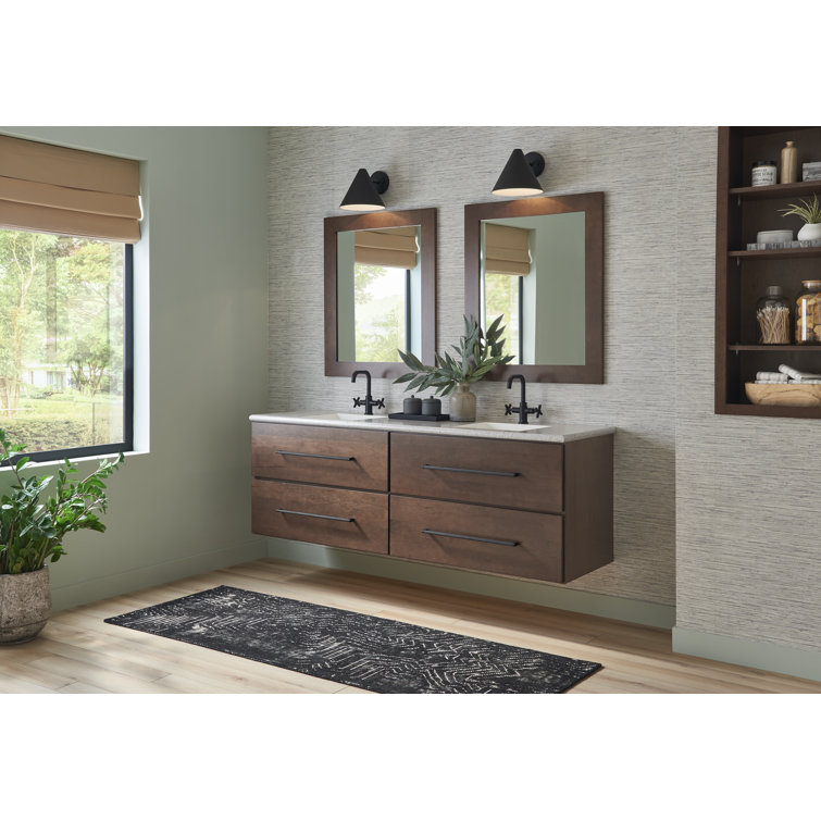 Honey Bronze Modern Industrial Bar Pull with Mounting Hardware