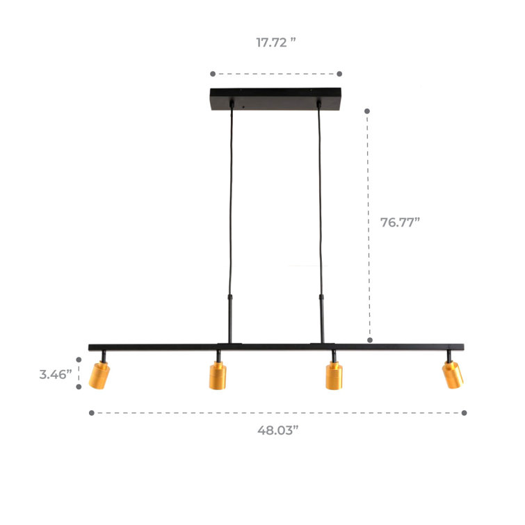 Matte White Steel Adjustable LED Track Pendant Light
