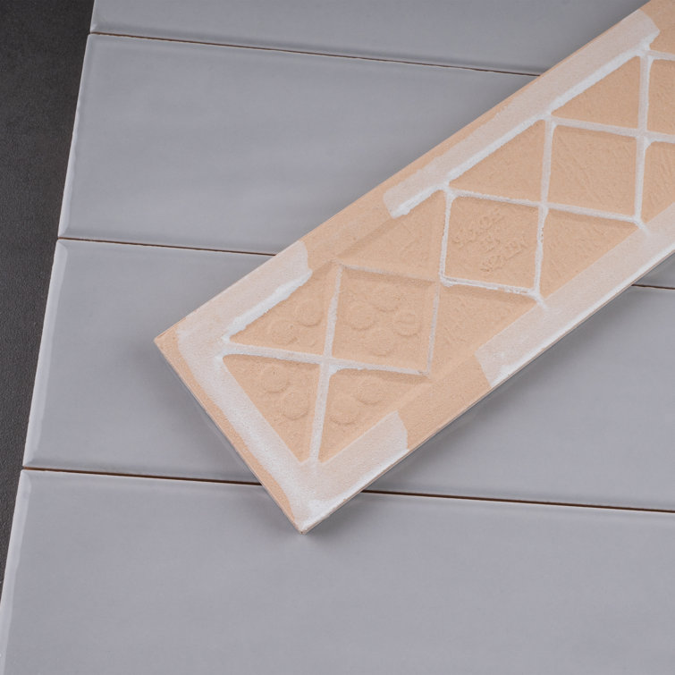Light Gray Glossy Ceramic Subway Wall Tile 3x12