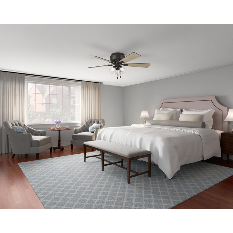 52" Noble Bronze Low Profile Ceiling Fan with LED Light