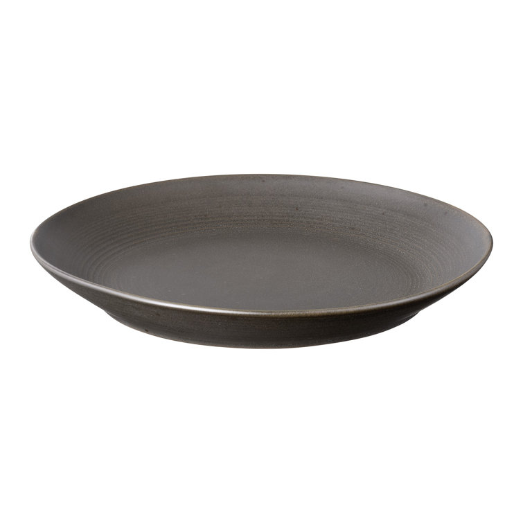 Kumi 11.8'' Round Espresso Ceramic Serving Platter