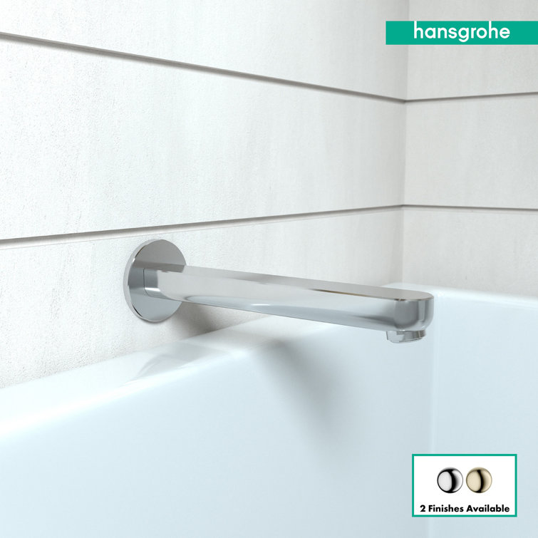 Chrome Wall Mounted Tub Spout with Diverter, Universal Fit