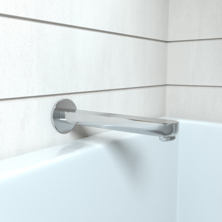 Chrome Wall Mounted Tub Spout with Diverter, Universal Fit