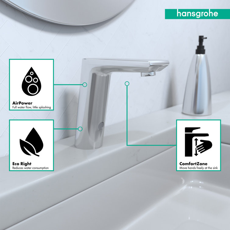Chrome Brass Single Hole Commercial Bathroom Faucet