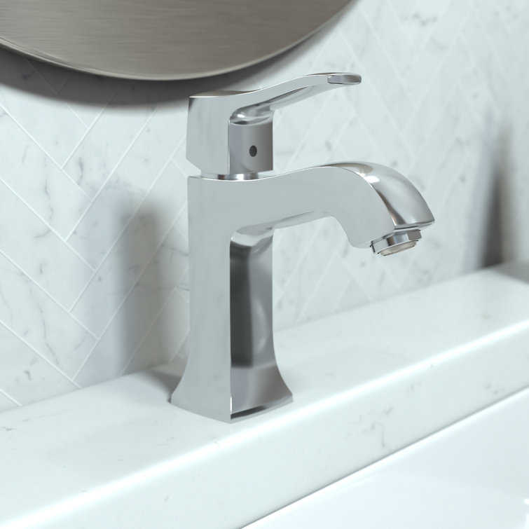 Sleek Polished Nickel Modern Single-Hole Faucet with Eco-Friendly Design