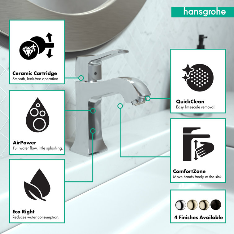 Sleek Polished Nickel Modern Single-Hole Faucet with Eco-Friendly Design