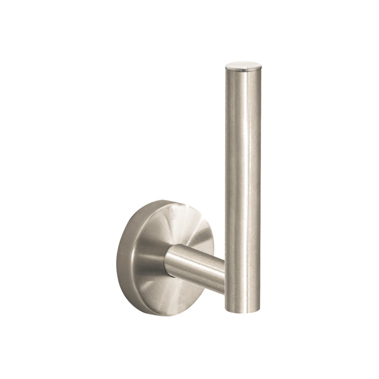 Brushed Nickel Modern Wall Mount Spare Toilet Paper Holder