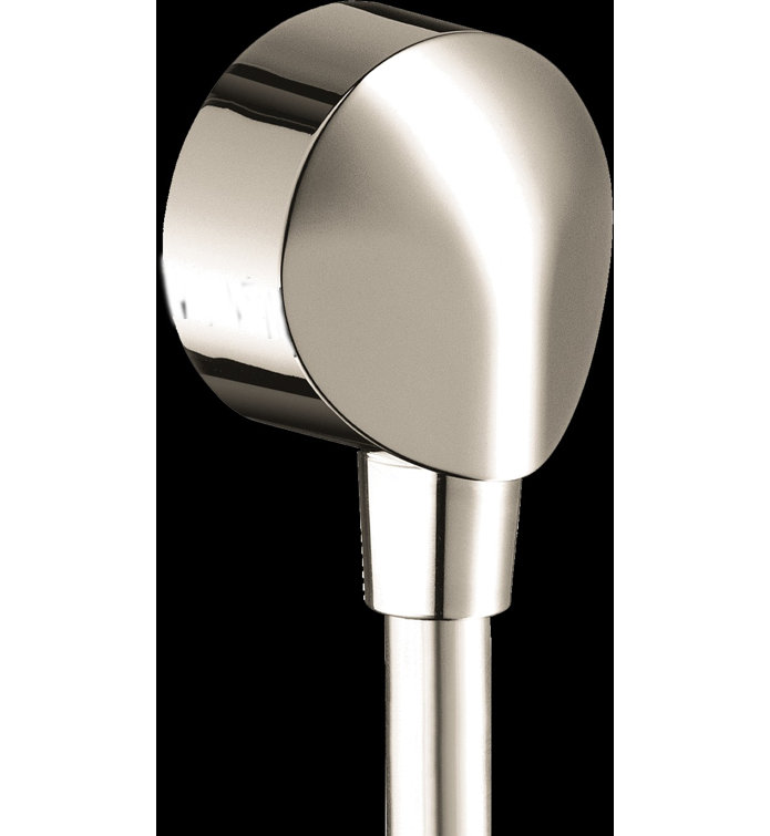 Polished Nickel Modern Wall Mount Bracket with Backflow Prevention