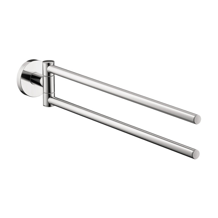 Brushed Nickel Double Wall Mounted Towel Bar