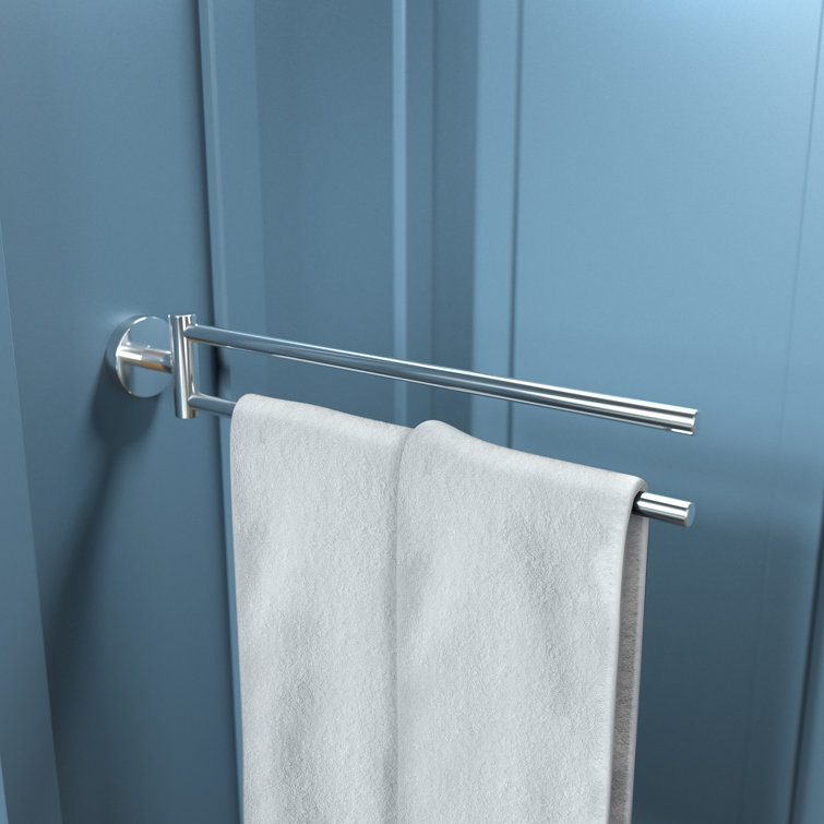 Brushed Nickel Double Wall Mounted Towel Bar