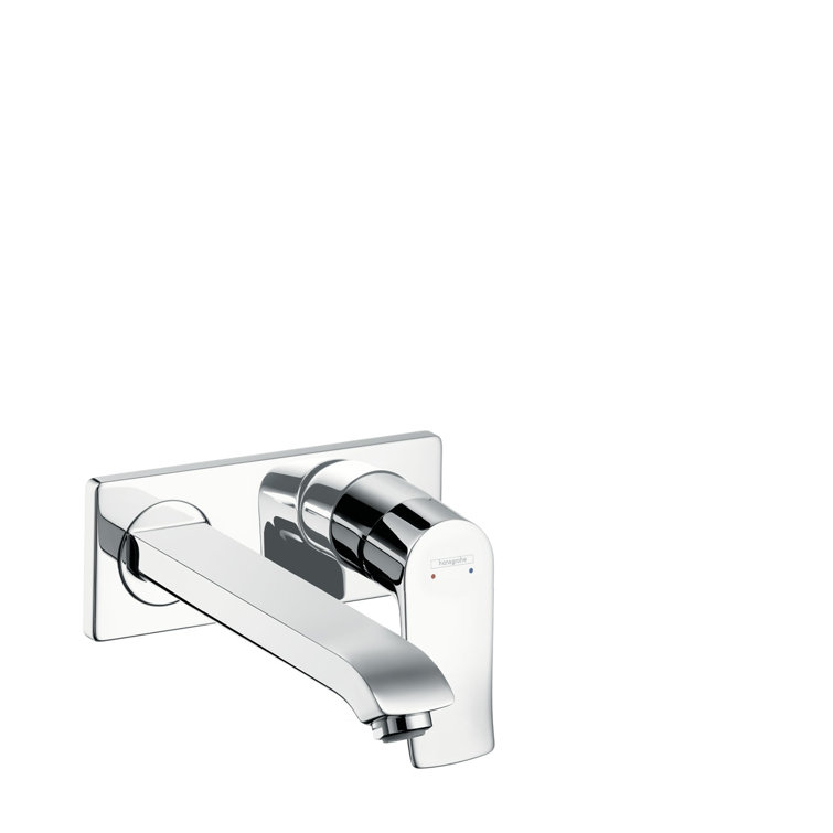 Chrome Wall Mounted Single Handle Bathroom Faucet