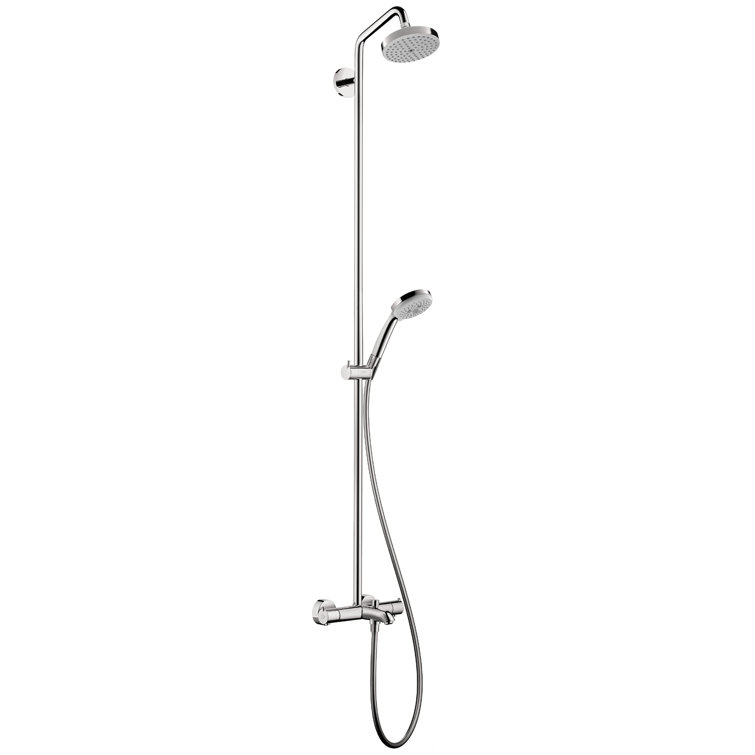 Chrome Adjustable Height Multi-Head Shower System