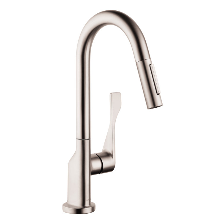 Modern Chrome Pull-Down Kitchen Faucet with 360° Swivel Spout
