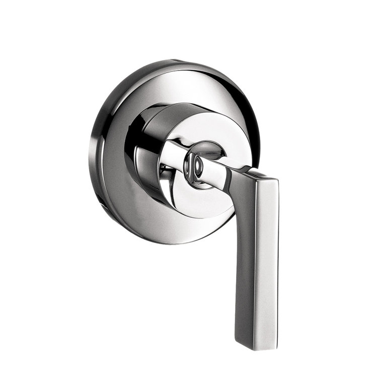 Chrome Modern Lever Handle Shower Trim