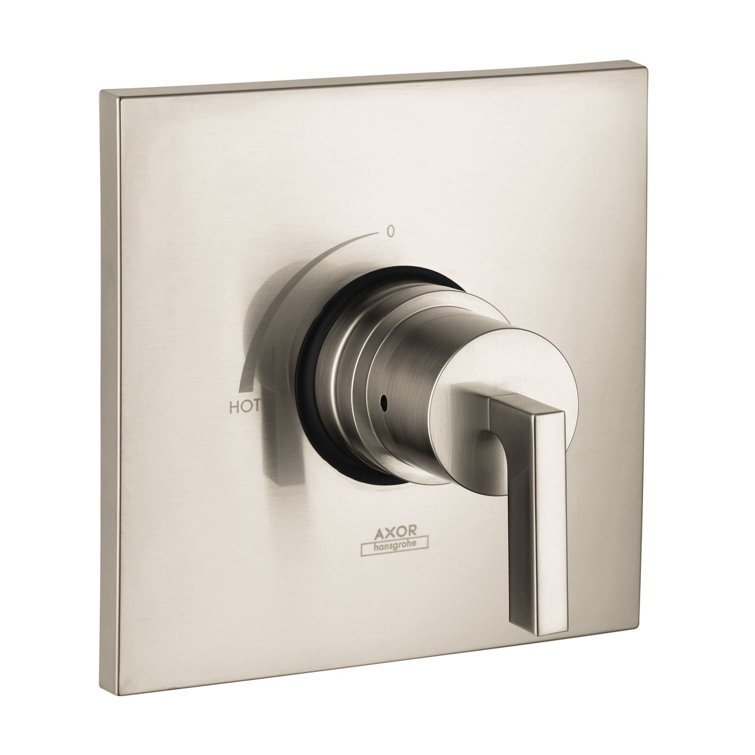 Modern Brushed Nickel Lever Shower Trim - European Crafted