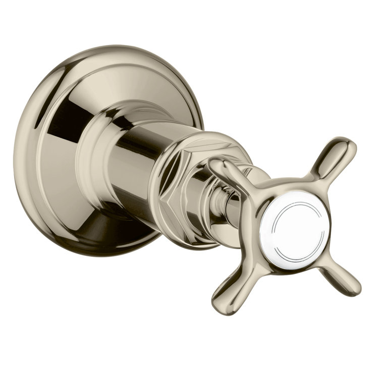 Montreux Belle Epoque Polished Nickel Cross Handle Wall-Mounted Shower Trim