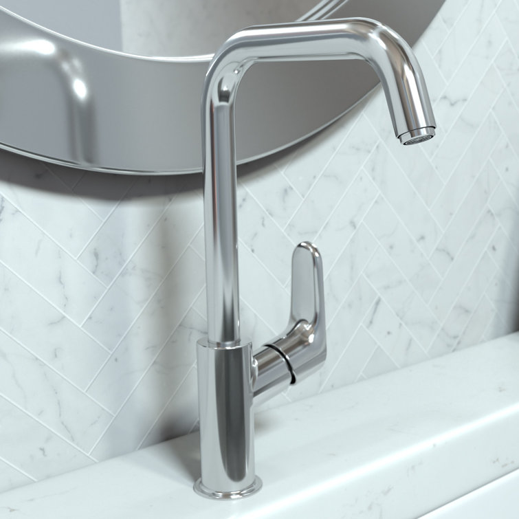 Chrome Single Hole Vessel Bathroom Faucet