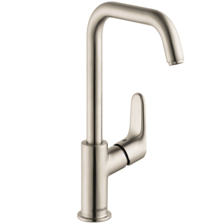 Brushed Nickel Single Hole Vessel Bathroom Faucet