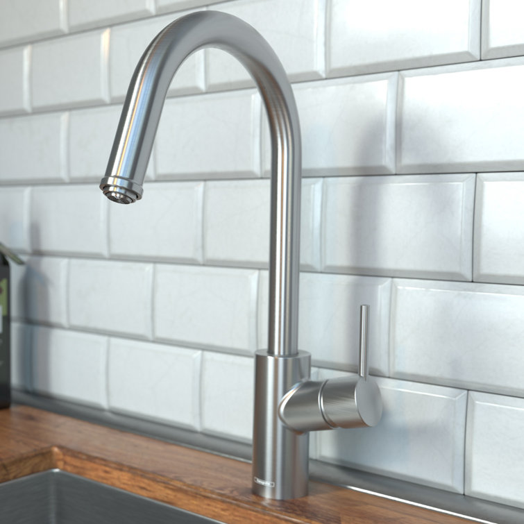 Talis S² 16" Steel Optik Pull-Down Kitchen Faucet with Spray