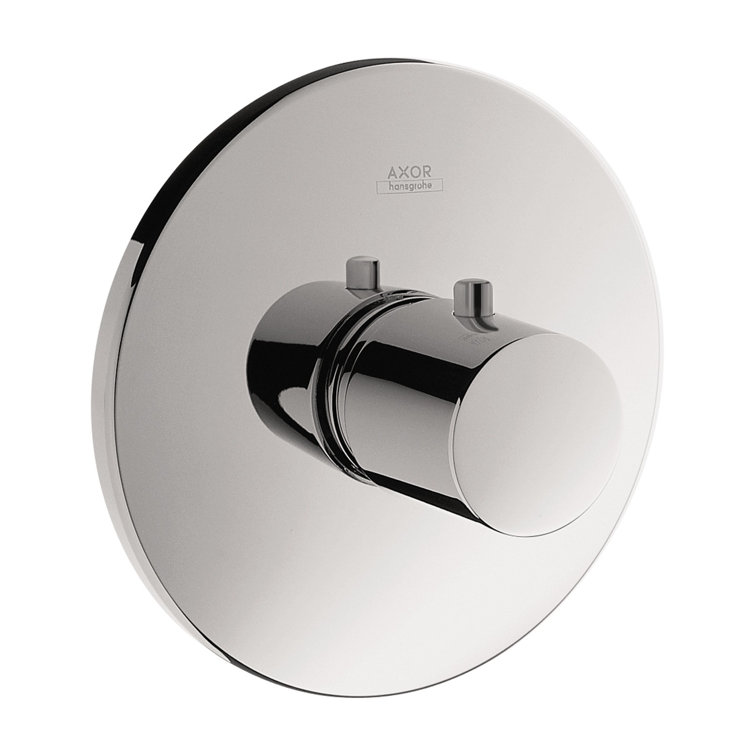 Chrome Wall-Mounted Thermostatic Shower Trim Knob