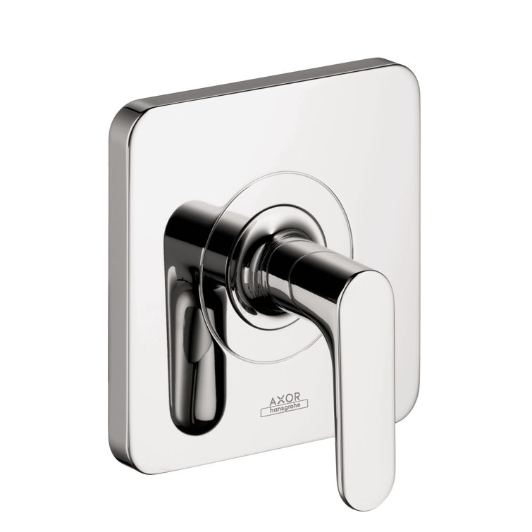 Modern Brushed Nickel Shower Faucet Trim with Lever