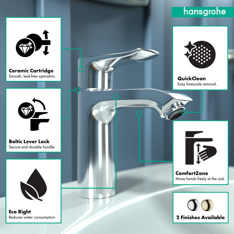 Sleek Chrome Single-Hole Bathroom Faucet with Easy Clean Aerator