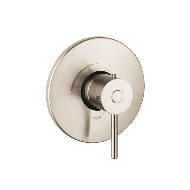 Brushed Nickel Wall-Mounted Lever Shower Trim