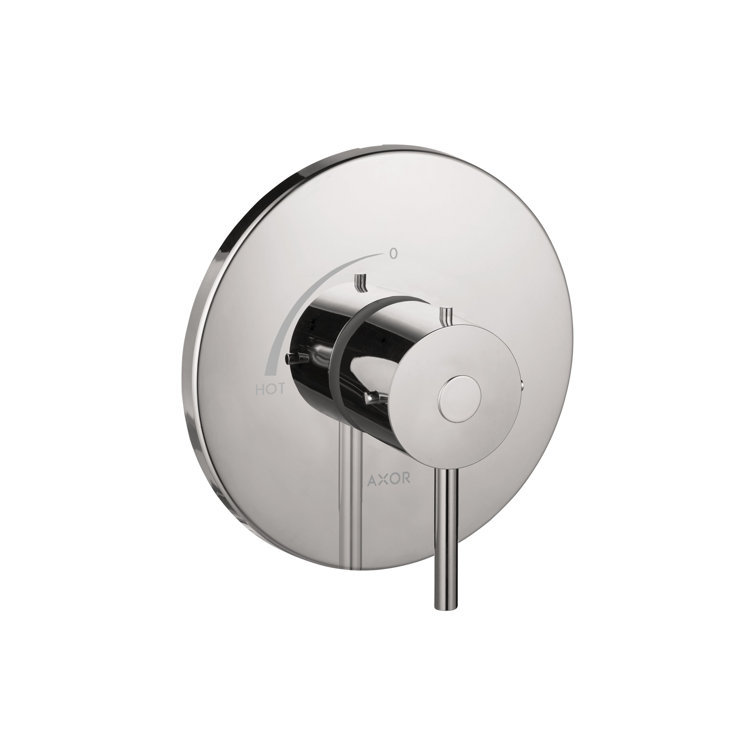 Chrome Modern Wall-Mounted Shower Trim with Lever Handle