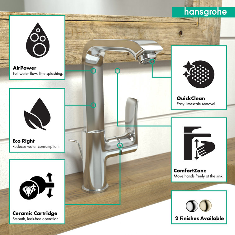Modern Brushed Nickel Single Hole Vessel Faucet with Eco-Friendly Design