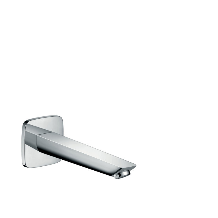 Chrome Wall Mounted Modern Tub Spout with Brushed Nickel Finish