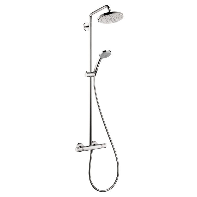 Chrome Adjustable Height Multi-Head Shower System