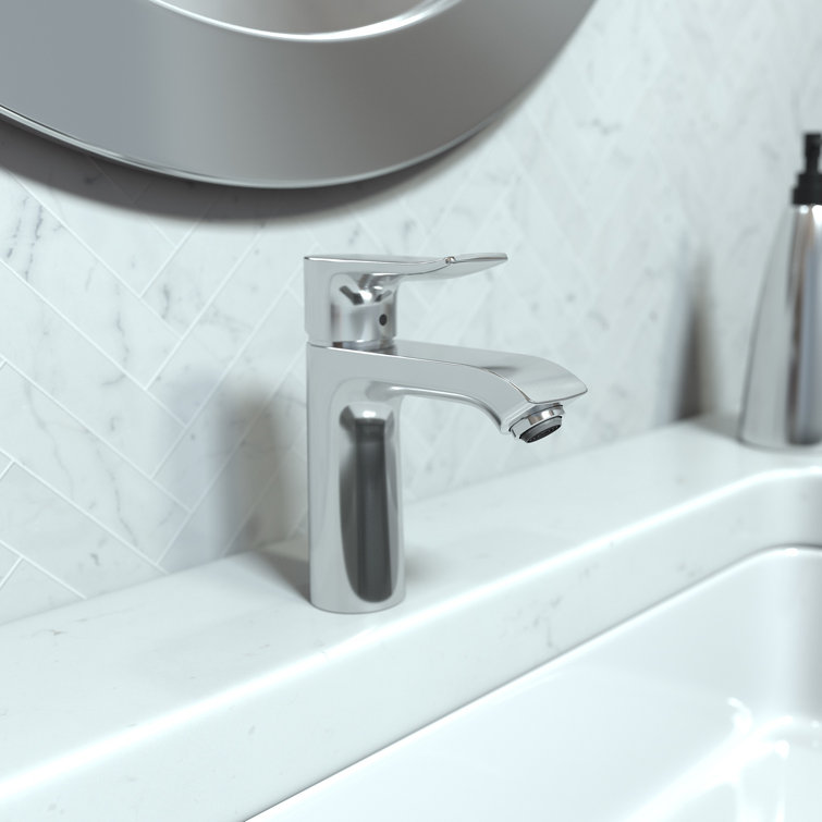 Sleek Modern Chrome Single Hole Brass Bathroom Faucet