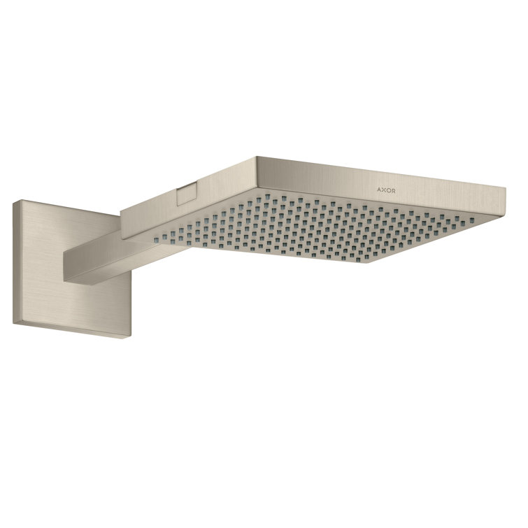 Brushed Nickel Square Wall Mounted Rain Shower Head