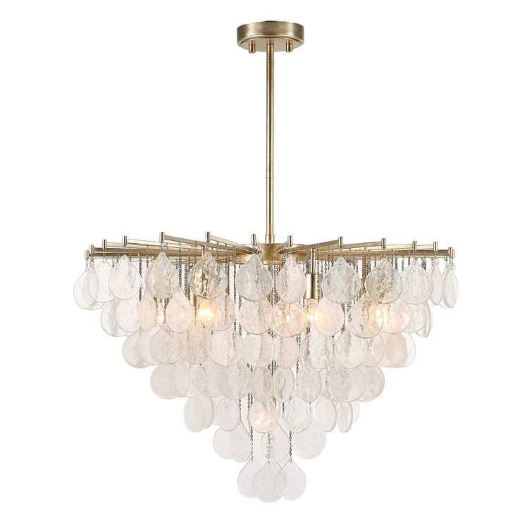 Jeneen 8-Light Antique Silver Crystal Chandelier