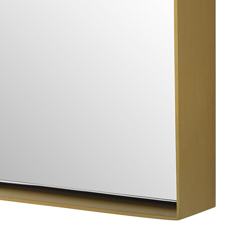 Gold Stainless Steel Arch Wall Mirror with Glass