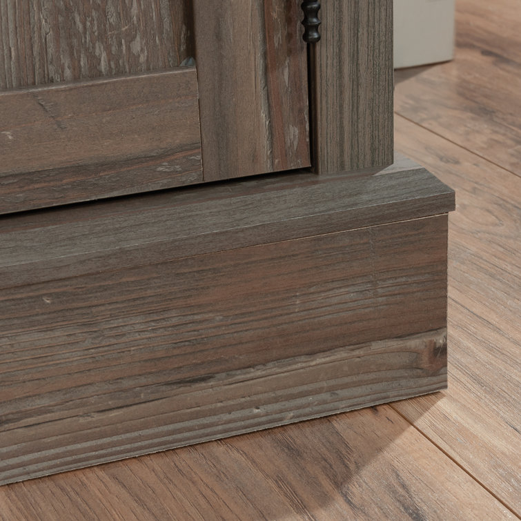 Pebble Pine Rustic Lateral File Credenza with Adjustable Shelf